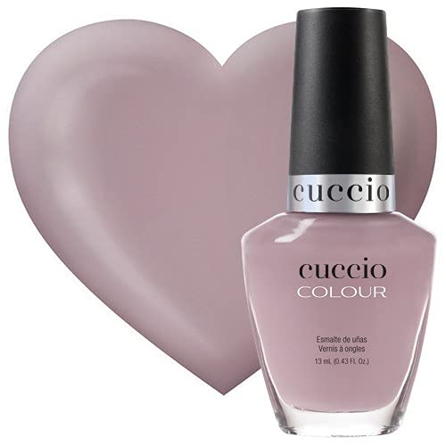 Cuccio Longing For London | Colour Pale Violet with Gray Undertone | 13ml | Long Lasting, Glossy, Vegan | Parben Free | No Yellowing | FREE from harmful Chemicals