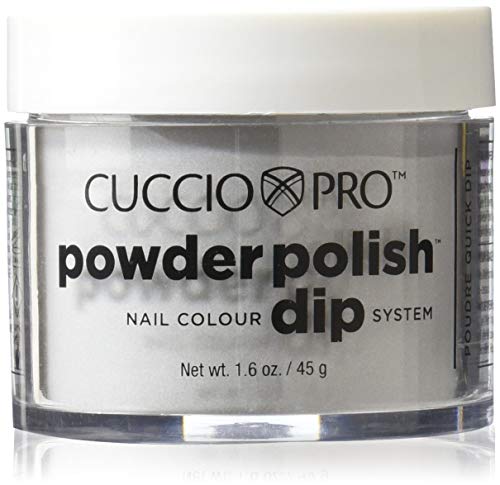 Silver with Mica: Cuccio Pro Dipping Powder, Silver with Mica, 1.6 Ounce