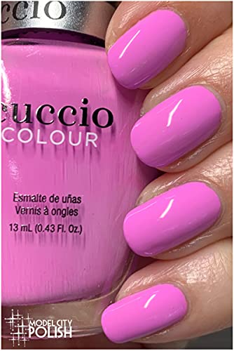 Cuccio Lavender Sorbet | Colour bright warm violet crème | 13ml | Long Lasting, Glossy, Vegan | Parben Free | No Yellowing | FREE from harmful Chemicals