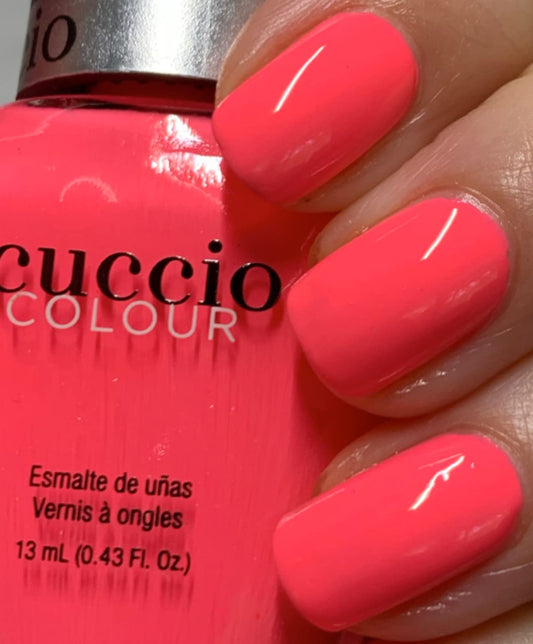 Cuccio Livin' on a Prayer | Neon Nail Polish | 13ml | Long Lasting, Glossy, Vegan | Paraben Free | No Yellowing | FREE from Harmful Chemicals