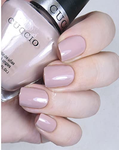 Cuccio Bologna Blush | Nude Nail Polish | 13ml | Long Lasting, Glossy, Vegan | Paraben Free | No Yellowing | FREE from Harmful Chemicals