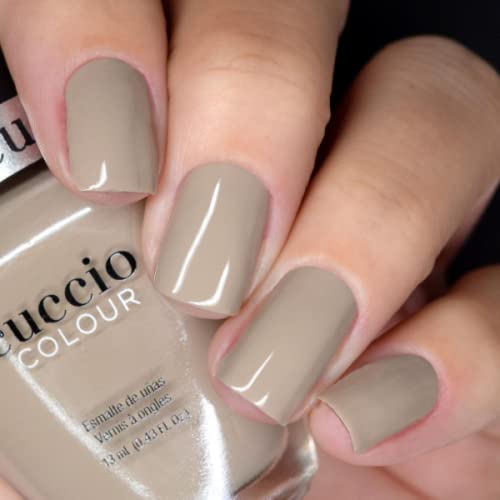 Cuccio Pug-Get About It. | Nude Nail Polish | 13ml | Long Lasting, Glossy, Vegan | Paraben Free | No Yellowing | FREE from Harmful Chemicals