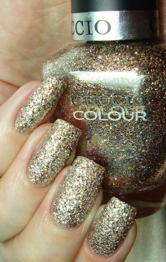 Cuccio Cuppa Cuccio | Glitter Nail Polish | 13ml | Long Lasting, Glossy, Vegan | Paraben Free | No Yellowing | FREE from Harmful Chemicals