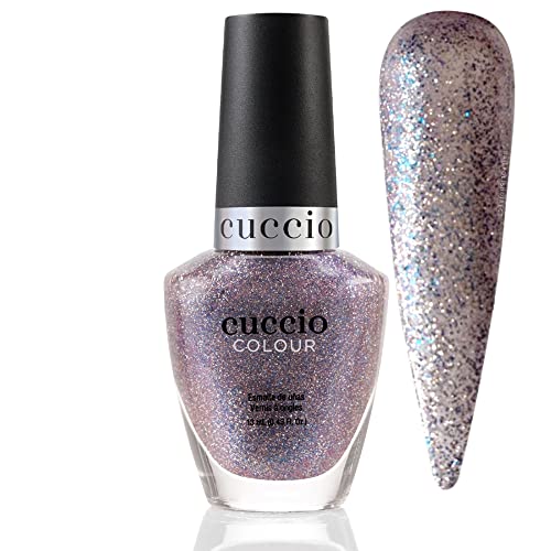 Cuccio Sparkle Brighter | Glitter Nail Polish | 13ml | Long Lasting, Glossy, Vegan | Paraben Free | No Yellowing | FREE from Harmful Chemicals