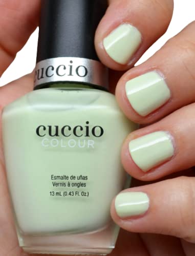 Cuccio Pistachio Sorbet | Pastel Nail Polish | 13ml | Long Lasting, Glossy, Vegan | Paraben Free | No Yellowing | FREE from Harmful Chemicals