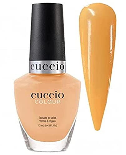 Cuccio Peach Sorbet | Pastel Nail Polish | 13ml | Long Lasting, Glossy, Vegan | Paraben Free | No Yellowing | FREE from Harmful Chemicals