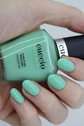 Cuccio Mint Sorbet | Pastel Nail Polish | 13ml | Long Lasting, Glossy, Vegan | Paraben Free | No Yellowing | FREE from Harmful Chemicals