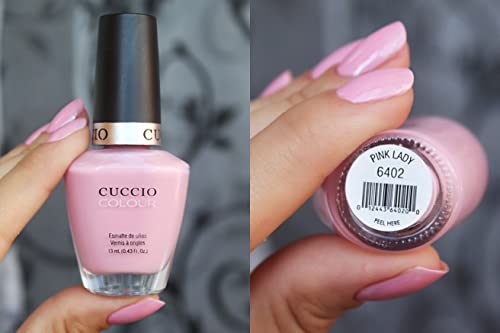 Cuccio Pink Lady | French Nail Polish | 13ml | Long Lasting, Glossy, Vegan | Paraben Free | No Yellowing | FREE from Harmful Chemicals