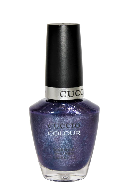 Cuccio Purple Rain in Spain | Glitter Nail Polish | 13ml | Long Lasting, Glossy, Vegan | Paraben Free | No Yellowing | FREE from Harmful Chemicals