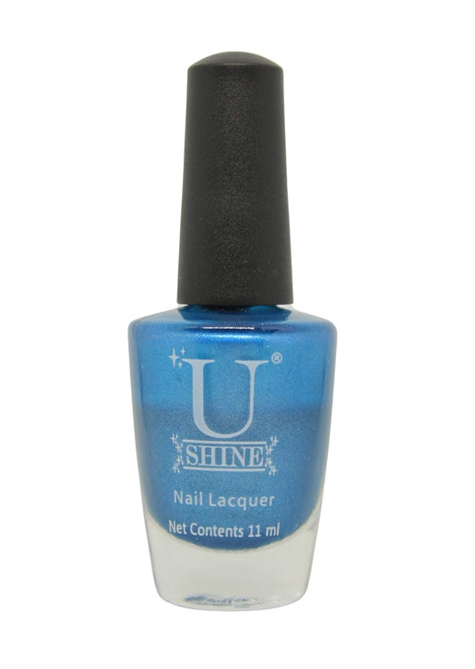 U Shine Fly Royal Airforce |Blue Shimmer |11ml |No Paraben, Nail Yellowing, Chipping, Cracking & Long Wear | Vegan & FREE from Harmful Chemicals