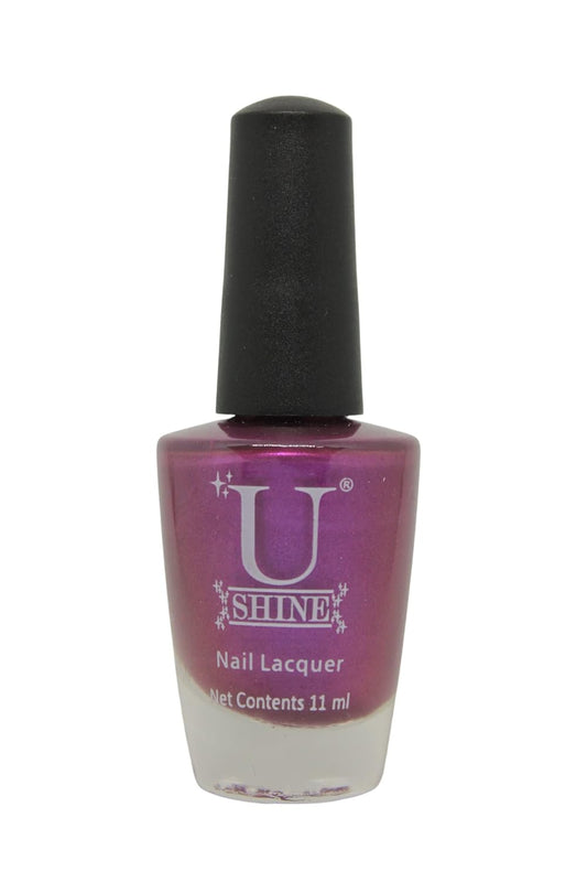 U Shine Vossanova Purple |Purple Glossy |11ml |No Paraben, Nail Yellowing, Chipping, Cracking & Long Wear | Vegan & FREE from Harmful Chemicals